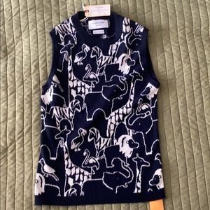 Animal Icon Intarsia Shell Cashmere
